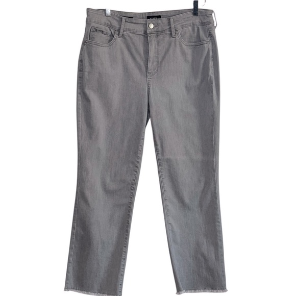 NYDJ - SIZE 12 - THE CROPPED MARILYN STRAIGHT - SOFT GRAY - EXC CONDITION - B5 - Picture 1 of 9